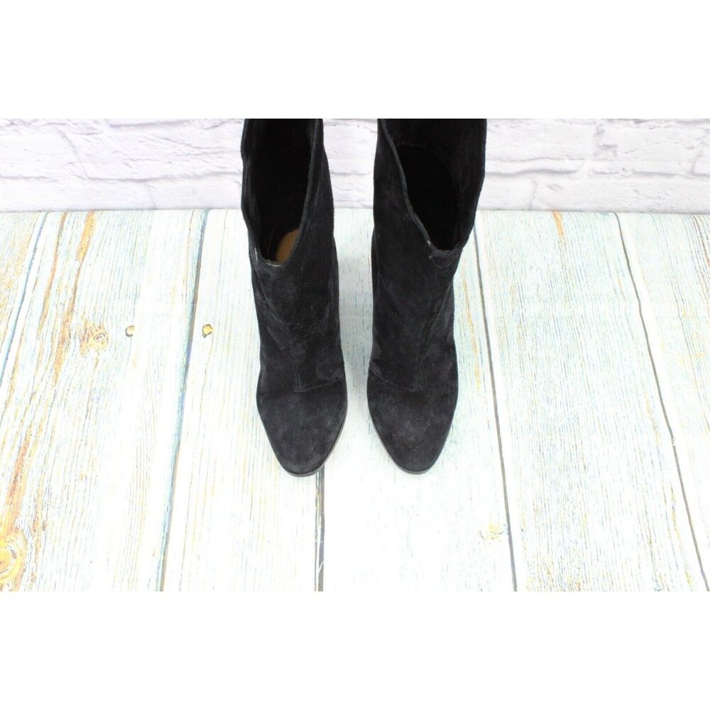 Foot Petals Black Suede Pull On Casual Pump Boots Size 6 Medium - Picture 5 of 9